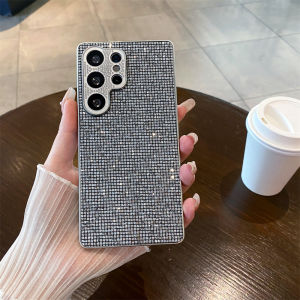 Luxury Bling Full Shinny Diamond Bracket Case For Samsung Galaxy S25 S24 S23 Ultra Plus Edge A07 A17 A14 A15 A24 Glitter Cover