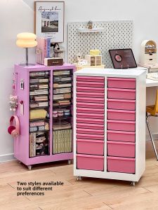 Dopamine Home Use Chest of Drawers Iron Sheet Storage Cabinet Bedroom Living Room Bauhaus Thickened Wall