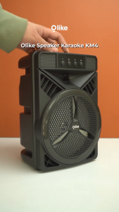 OLIKE Speaker Bluetooth KM4 Karaoke + Microphone dengan RGB LED 1200 mAh | Stereo Bass Max 6.5 Inch | Bluetooth V5.3