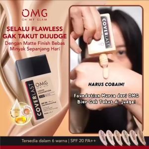 OMG Oh My Glam Coverlast Liquid Foundation Alas Bedak Tahan Lama Glowing Waterproof SPF 20