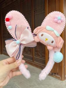 Phụ Kiện Tóc Búp Bê Nhồi Bông Dễ Thương Cho Bé Gái Mùa Thu Đông Mới Hoạt Hình Sanrio Mélody Kẹp Tóc Phụ Kiện Tóc Cho Bé Gái