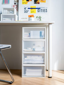 กล่องเก็บลิ้นชักบนโต๊ะกล่องเก็บของใต้โต๊ะสํานักงานกล่องจัดระเบียบแบบใสแบ่งช่องของจิปาถะเครื่องเขียน