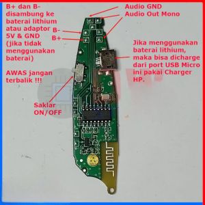 DIY Modul Bluetooth 5.0 Mono Audio Receiver MP3 Player BT Music Module