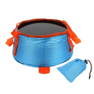 Portable Bucket Waterproof Water Bags Fishing Folding Bucket Water Container Storage Carrier Bag Outdoor Wash Basin for Camping