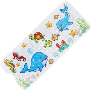 Thảm Tắm Chống Trượt 40x100cm Thiết Kế Hình Ảnh Hoạt Hình Dễ Thương Thế Giới Biển Thảm Tắm Chống Trượt Tấm Đệm PVC Mềm Cho Thảm Phòng Tắm Của Người Lớn Tuổi Của Trẻ Em