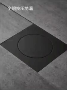 Saringan Got Injak Stainless Hitam Black/Floor Drain Tekan Push Pencet Black Matte Stainless Injak