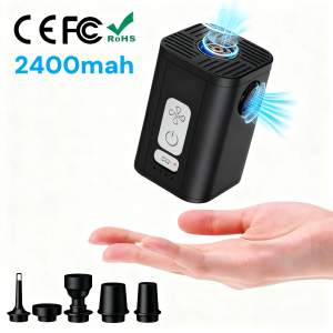 Electric Air Pump 2400mAh Fast Inflation Deflation for Air Mattress Vacuum Pump for Storage Bags Portable for Camping Outdoor