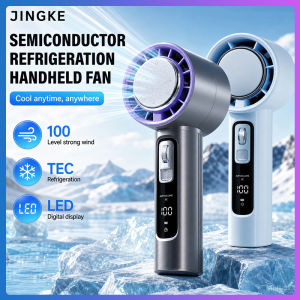 New 100 Speed Handheld Fan 5000mah LED Display USB Rechargeable mini Fan Turbo Fan air cooler Desktop Fan Portable Fan With LED Lights Suitable for Outdoor Travel and Camping