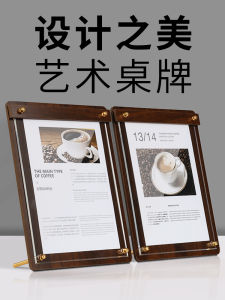 Acrylic Menu Display Board Tabletop Stand A4 A5 Poster Advertising Board Display Holder Table Card Modern Simple Style