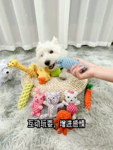 Đồ chơi thú bện thừng nhai gặm luyện răng tương tác cho chó – Đen Ta pet shop