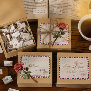 Handwritten Mini Love Letter Gift Box Romantic Envelope Letter Paper Love Letter for Boyfriend Girlfriend Gift Love Message Confession Sticky Note