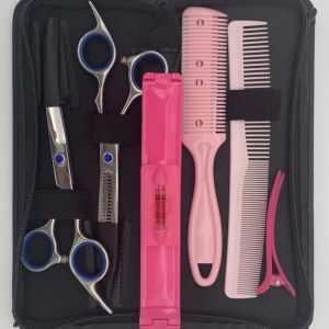 Kemei Hair Cut Hairdresser Comb Thinning Haircutting Scissors Set Hair Razor Scissors Hairdressing Shears Set