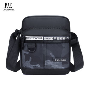 LouisWill กระเป๋ากระเป๋าสะพายขนาดเล็กกระเป๋าธุรกิจกระเป๋าเอกสารกระเป๋าสะพายข้างกันน้ำของผู้ชายกระเป๋าลำลองน้ำหนักเบากระเป๋าถนนกีฬาหย่อนใจแฟชั่นสำหรับนักศึกษา