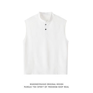 WUKONGYOUHUO | Deconstructed Henley Vest Summer Loose Fashion T-Shirt