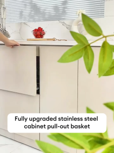 304 Stainless Pull Out Dish Rack for Kitchen Cabinet | Auto-Drying Pinggan & Tray | Heavy Duty 50KG