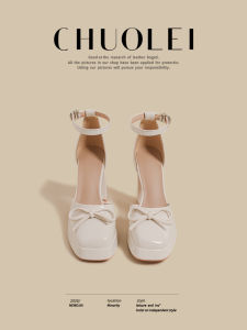 CHUOLEI | Summer New Arrival Hollow Out Buckle Sandal White Sweet Thick Heel Mary Jane Low Cut Single Shoe