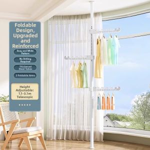 WANGXINGHEYUE | Adjustable No-Drill Clothes Drying Rack