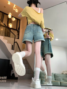 QIANCHANGNAAI | Vintage A-Line High-Waist Flare Shorts