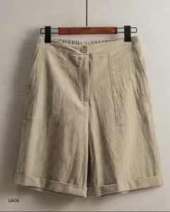 Quần Short Nữ Cạp Cao Chất Liệu Cotton Linen Pha Lưng Thun Có Túi Mùa Hè Kiểu Dáng Rộng Rãi Ống Rộng Gấu Quần Cuốn Quần Nữ