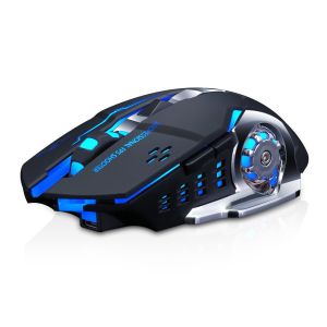 2.4G Wireless Bluetooth Mouse Rechargeable 6-Buttons 1600DPI Adjustable Ergonomic Design Mouse For PC Computer Laptop Tablet
