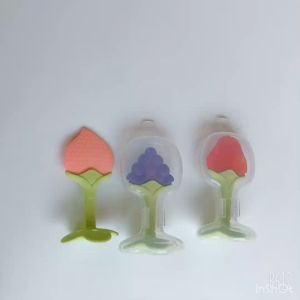 Gặm Nướu Silicon Hình Hoa Quả Mềm Mại An Toàn Cho Bé Có Hộp Đựng