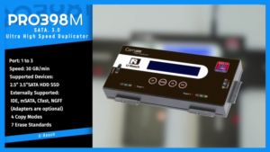 UReach PRO398M 1 to 3 SSD Cloning Machine 30GB/min High Speed Hard Disk Duplicator & Data Eraser