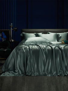 Fancy Washed Silk Four-Piece Set Bed Sheets Quilt Cover Silky Sleep Naked Fitted Sheet Duvet Cover High-Grade Silk Bedding