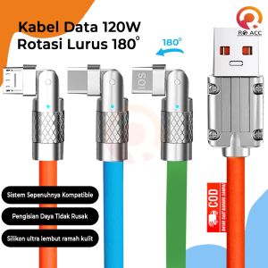 [RO ACC] NVN-KD37 KABEL DATA CHARGER SUPER FAST CHARGING 120W ROTATE GAMING