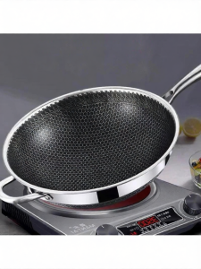 MOLORE | Non-stick Concave Stainless Steel Wok