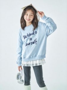KECHU | Letter Print Loose Fit Hoodie