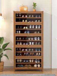 Large Capacity Shoe Cabinet Indoor Simple Modern Style Multi-layer Storage Entrance Hall Rack Home Use Doorway Organizer