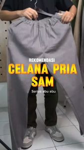 Zee F Celana Sam Regular Premium Abu Bahan Tebal Adem