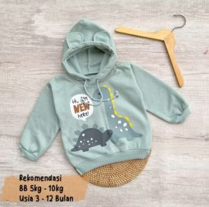 J069 JACKET HOODIE HANGAT BAYI LAKI & PEREMPUAN MOTIF USIA 0 -15 BULAN disayangbayi
