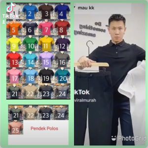 Kaos Kerah Lengan Pendek FO Polos & Kaos Polo Katun Premium