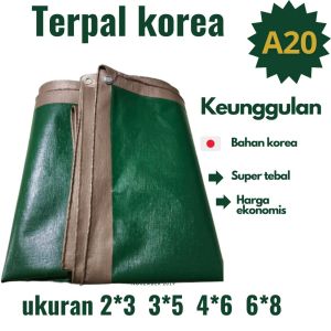 Terpal Berkualitas Naga Mas A20 Korea Ukuran 3x5 meter Kuat Tebal Serbaguna Anti UV Plastik