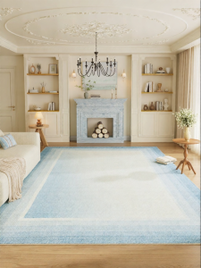 YUNHAOBUYI | Easy Care Blue Carpet For Living Room And Bedroom