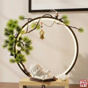Thác Khói Phong Thuỷ Tiểu Cảnh Trầm Hương Phật Tự An Nhiên Thiền An Shop Decor Không Gian Sống.