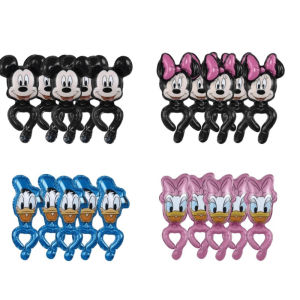 12/24/48pcs Cartoon Mickey Mouse Series Aluminum Film Balloon Mickey Minnie Childrens First Birthday Party Decor Baby Shower
