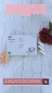 (1 PIECE) 3M Micropore Surgical Tape (1.25cm / 2.5cm / 5cm / 7.6cm) Without Dispenser 9.1M/Roll