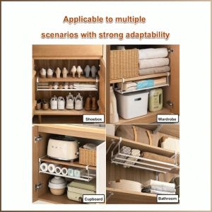 Storage Divider Lightweight Installation-free Organizer Non-slip Adjustable Stable and Durable