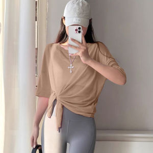 Womens Loose Lightweight Long Sleeve Yoga Top Running Fitness Sportswear Quick Dry Breathable T-Shirt Polyester Fabric