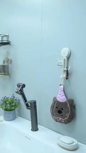 1/4pc Rotatable Vacuum Suction Cup Hook No Punching Adhesive Hook Kitchen Bathroom Storage Rack Multifunctional Storage Hook