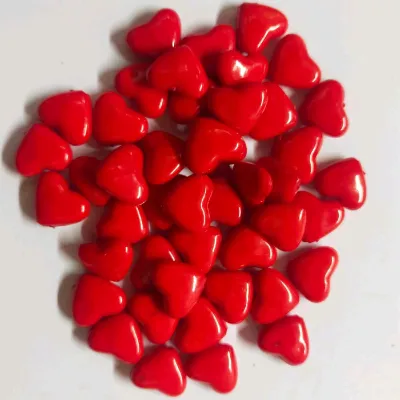 HEART SHAPE acrylic BEADS 50pieces per pack.