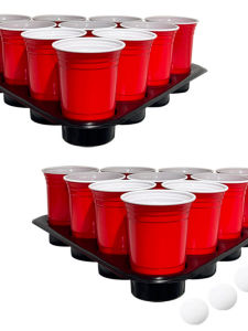 Beer Pong Trò Chơi Bia Nhiều Màu Sắc Cho Tiệc Sinh Nhật Và Tiệc Tùng Red Solo Cups Cốc Nhựa Dùng Một Lần Có Khay Đựng Cốc