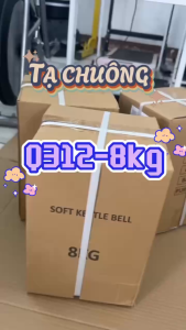 Q312(8KG)-BG Tạ Bình Vôi Kettlebell Tạ Quai Xách 8KG PVC Lõi Cát Sắt Tập Mông Đùi