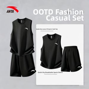 ANTA | Mens Sleeveless Vest Sport Set Quick Dry