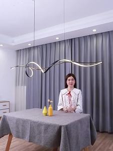 Nordic Spiral LED Bar Table Lamp Modern malist Restaurant Pendant Ligh