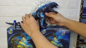 CWVS WALKING MOVING GODZILLA FIGURE TOY WITH LIGHTS AND SOUNDS TOY FOR KIDS