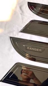 Ốp Bảo Vệ Màng Loa Tapli Cánh Cửa Xe Ford Ranger 2023-2016 Vân Titan Cao Cấp Sẵn Keo Dán 3M