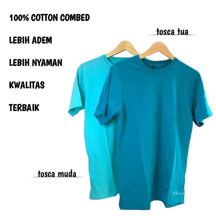 Kaos Polos Tosca Muda Dan Tosca Tua Combed 30s Ukuran M L XL XXL ...